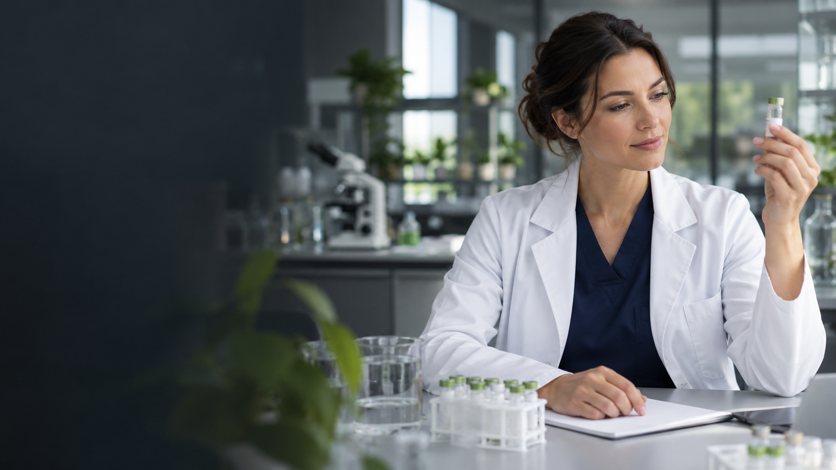 Scientist working in a modern laboratory